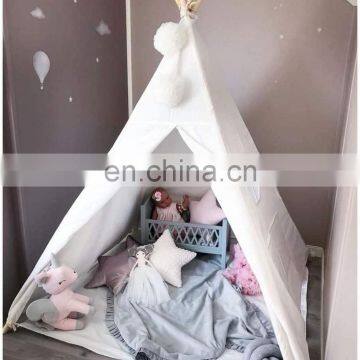 OEM Small Tree Stripe Canvas Play Teepee Tent for Kids 100% Cotton photo-6