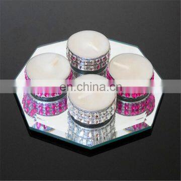 Customized Hexagon Shape Beveled Mirror Plate