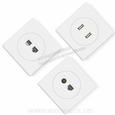 MORDIO Factory Direct Brand OEM PC WHITE 10A Wall Switch and Socket 1 Gang 1 Way Germany French Russia 16A SOCKET photo-3