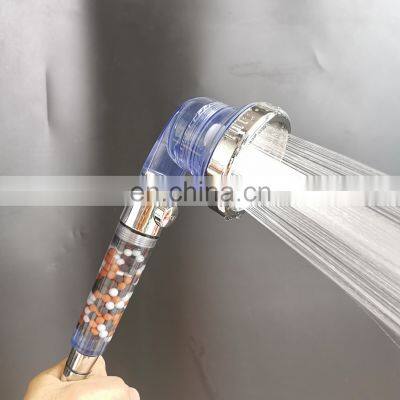 PC Transparent Ionic 3 Sprayer Water Saving Hand Shower Head photo-3