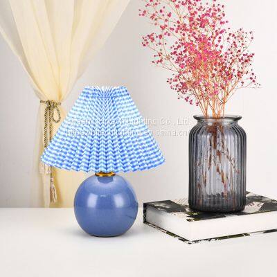 Led Night Light Usb Bedroom Bedside Lamp Decoration for Home Table Lamp Creative Nordic Retro Pleated Gift Desk Lamp photo-5