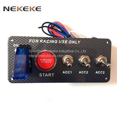 Push Button Switch Panel of Car,RV,ATV Universal Ignition Switch Engine Start Push Button Racing Car photo-2