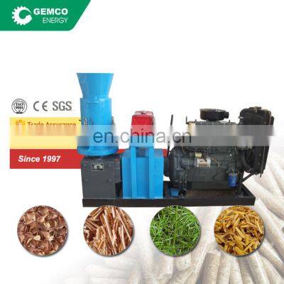 Factory price small wood pellets making machine GEMCO homemade flat die pellet mill