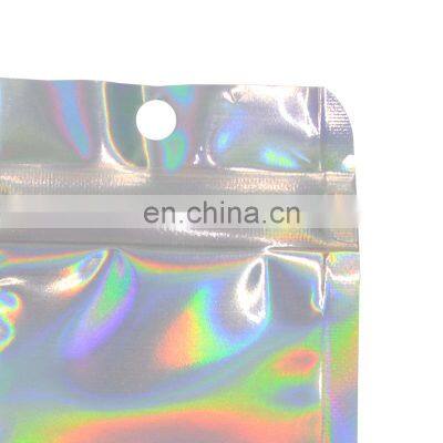 Custom Logo Ziplock Plastic Edible Small Food Packaging Resealable Smell Proof Aluminum Foil Mylar Hologram Bags photo-5