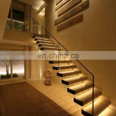 Modern Wood Floating Staircase Customize Villa stairs design