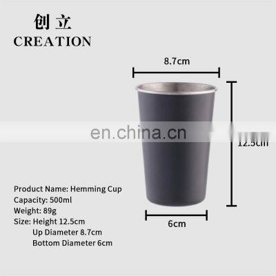 Factory Direct Wholesale Hot Selling for Yiwu 12oz Stainless Steel 304 Metal Espresso Pint Drinking Beer Mug Wine Cup photo-4