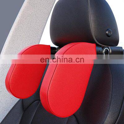 Newest Car Seat Headrest Pillow Adjustable Head Neck Support Detachable Head Pillow Travel cushion + Mobile phone holder