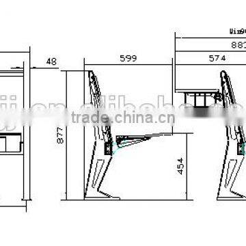 Attractive School Furniture University College Table and Chair for Student TC-953-V photo-5