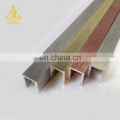 6463 alloy mirror polished brushed aluminium profiles for shower room