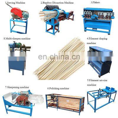 Production Line Bamboo Wood Toothpick Chopstick Incense BBQ Stick Making Machine