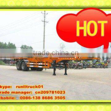 container semi-trailer truck with 2 axles