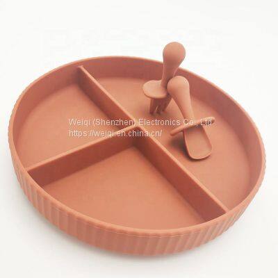 Silicone Baby Divided Plate Suction Feeding Plate Set photo-5