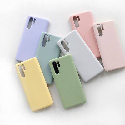 For Huawei P20 30 40 50 Pro Cell Phone Case Liquid Silicone Phone Cover Soft Microfiber Cloth Cushion Back Cover Cases photo-4