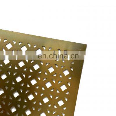 Customized design PVDF decorative aluminum cladding panel perforated metal mesh wall decoration perforated panel