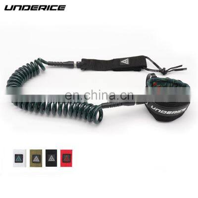 UNDERICE Popular Black Green 7MM 10FT SUP/ISUP Coild Leash For Surfboard
