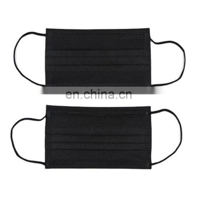 3 Ply Protective Designers Facemask High Filtration Mascarillas and easy to breath Custom Disposable Black Face Mask