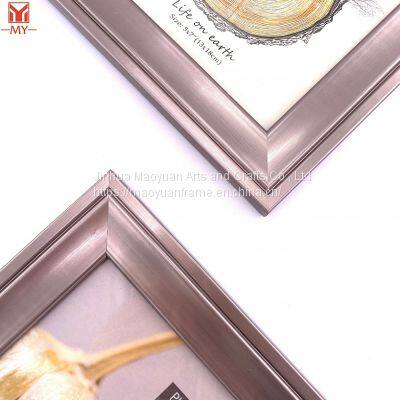 Wholesale PS Plastic Photo Frame Glossy Metallic Photo Frame Table Stand Photo Frame Home Decorative Picture Frame photo-4