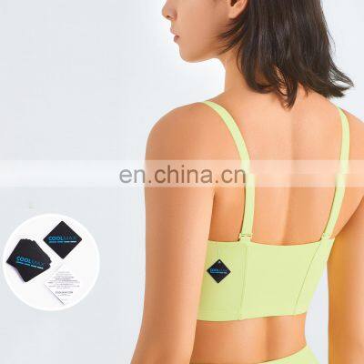 Custom Nude Feeling Adjustable Shoulder Straps Two Ways Wearing Yoga Bra Quick Dry Women Gym Sportswear Bra Top