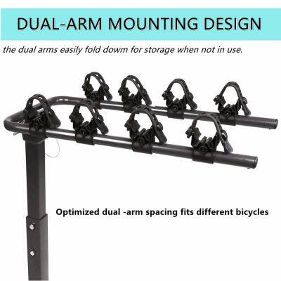 Hot Sale 4-Bike Capacity Hitch Mounted Bicycle Carrier for Cars Trucks SUVs Minivans With 1.5