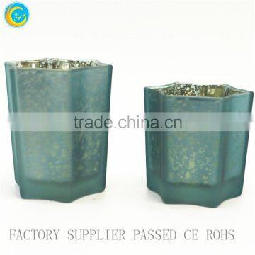 Online Sea Green & Gold Nautical Mercury Glass Fluted Tea Light Candle Holders Home Deco photo-1