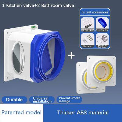 Specialized Flue Smoke Check Valves 1 Kitchen Valve+2 Bathroom Valve