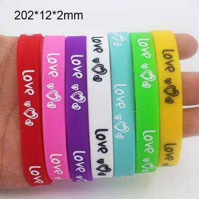 Factory Price Spot Seconds Love Pattern Couple Valentine's Day 7 for a Set of Wristbands Soft and Comfortable Silicone Bracelet photo-6
