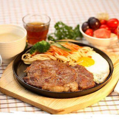 Factory Direct Cast Iron Baking Plate Round Steak Western Food Teppanyaki Rice Gas Induction Cooker Commercial Teppanyaki photo-4