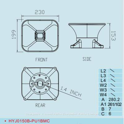 150B Hot Sales Tweeter Speaker Accessories Part Horn