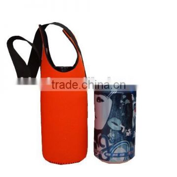 Beer red colorful neoprene bottle cooler bag