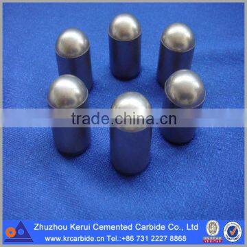 Spherical/domed carbide insert with high performance and good service life for all conditions of deep hole drilling