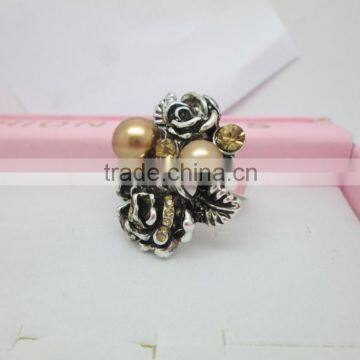 Flower Pearl Gold Ring Designs photo-3