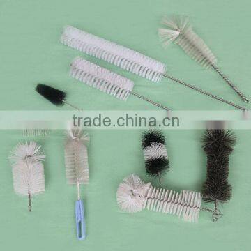 Baby bottle tube brush cleaning brush various sizes/shapes /bristle nylon +iron wire test tube brush for cleaning