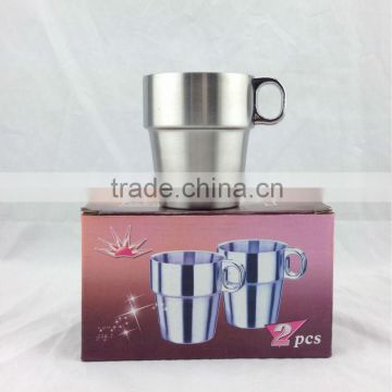 Double wall stainless steel coffee mug