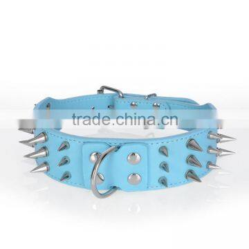 Wholesale Three Rows of Sharp Nails Pet Collars pu Dog Collar photo-3