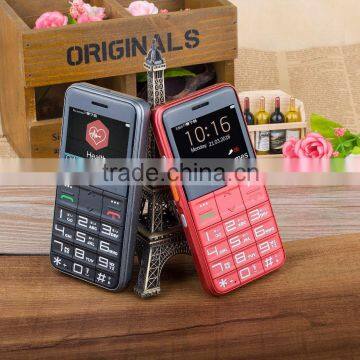 Omes mobile phone dual sim card elder people mobile with GSM GPS localization