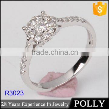 Fashion Women's 9k 14k 18k Gold Wedding Jewelry Engagement Diamond Ring