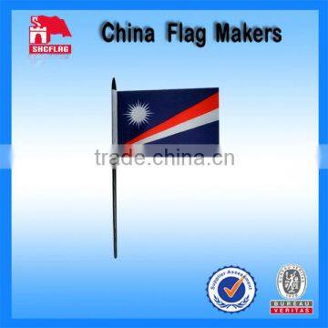 10x15cm Marshall Islands Plastic Hand Stick Flag With Sticks