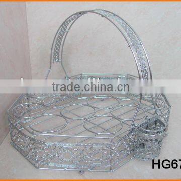 HG676 Wire Made Square Shape Cup Rack 16pcs