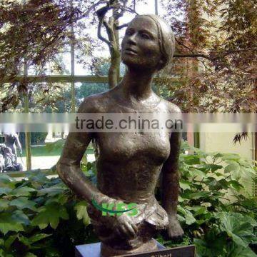 Bronze lady bust indoor decoration