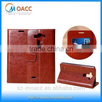 China Wholesale printing wallet stand leather case for lg g3