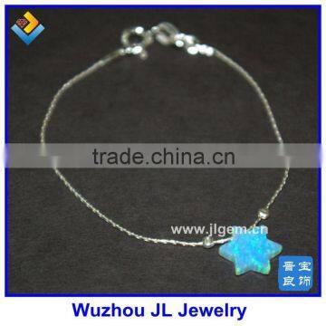 2016 JL Jewelry 10MM Baby Blue Opal David Star Bracelet photo-2