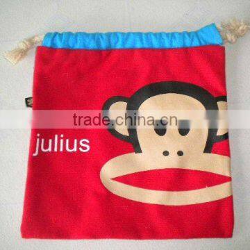 cartoon cotton bag; drawstring bag;