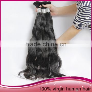 2015 Cheap Real Brazilian Human Hair Bulk Natural Wave Human Hair Bulk Weaving Extension