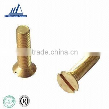 yellow zinc plated countersunk head slotted machine screw