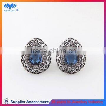 Fashion women's colorful crystal clip-on earrings, hot sale eardrop