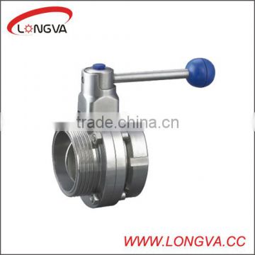 stainlee steel threaded/nut butterfly valve