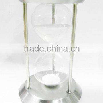 Glass Sand Timer With Metal Frame; Metal Hourglass photo-2