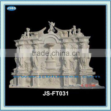 large outdoor lady marble wall waterfall fountains