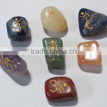 Tumbled Rune Sets With Engraving Chakra Stone Sets photo-3