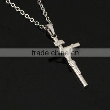 OEM Rhodium Silver Religious Jewelry Jesus Crucifix Pendant